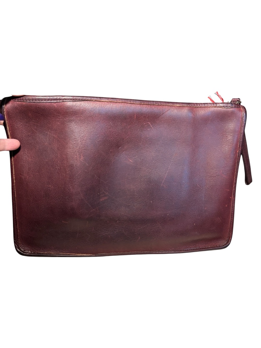 Vintage Coach NYC Slim Clutch, Burgundy